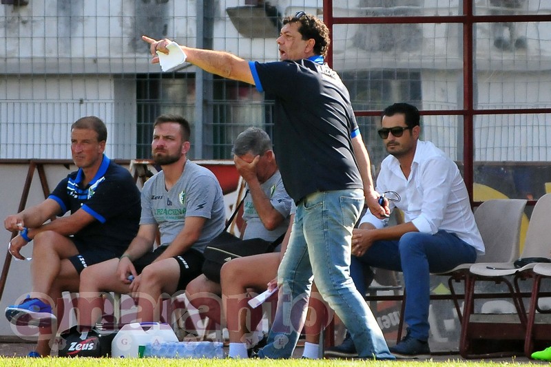 l'allenatore biancoverde Mauro Giorico